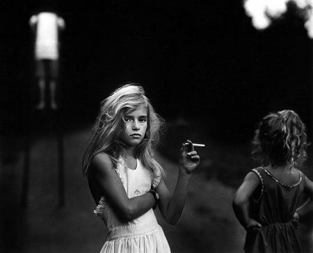 young girl smoking
